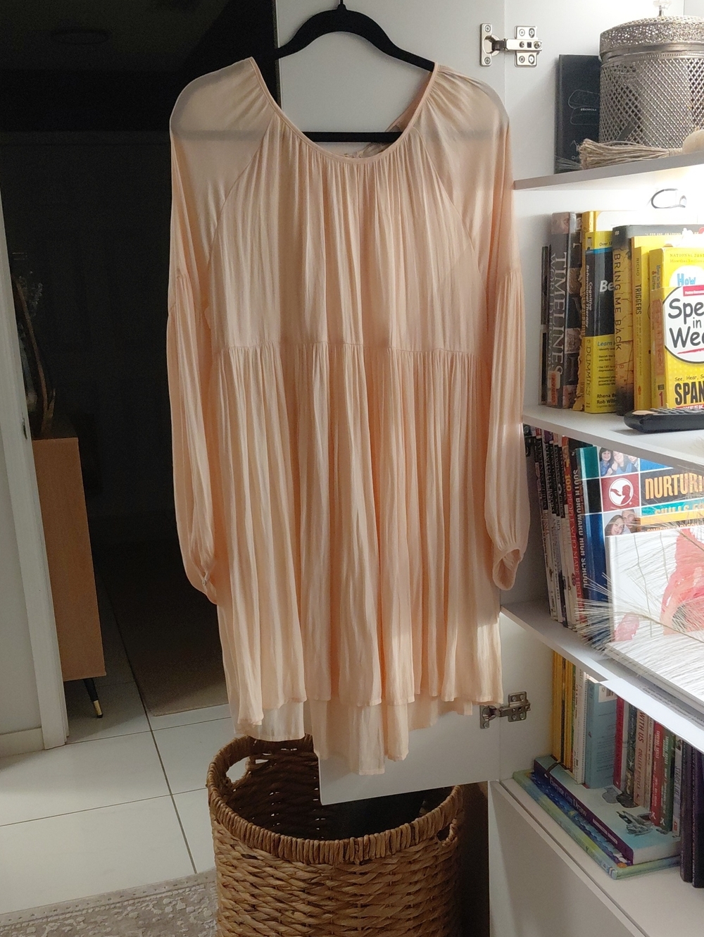 Forever 21 Light Peach Pleated Dress